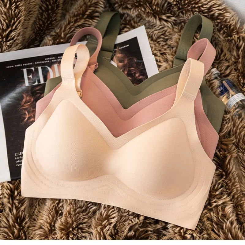 CowLost | product_id-2pcs-seamless-wireless-padded-bras-with-wide-straps-for-women |6
