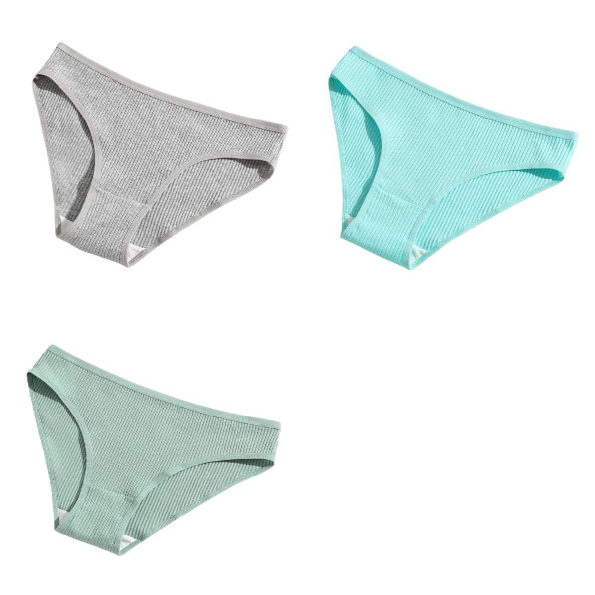 CowLost | product_id-3pcs-women-low-waist-seamless-cotton-breathable-briefs-panties-solid |21