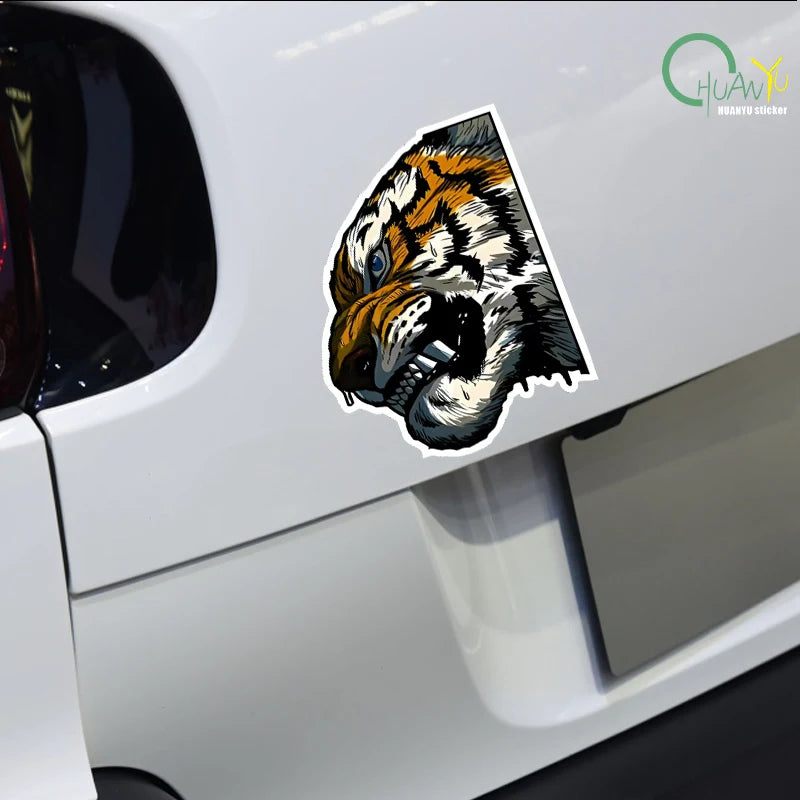 CowLost | reflective-car-sticker-tiger-side-face |2
