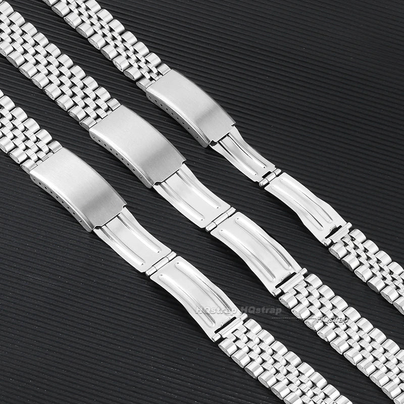 Stainless Steel Watchbands 12-22mm with Folding Clasp for Casio & Seiko