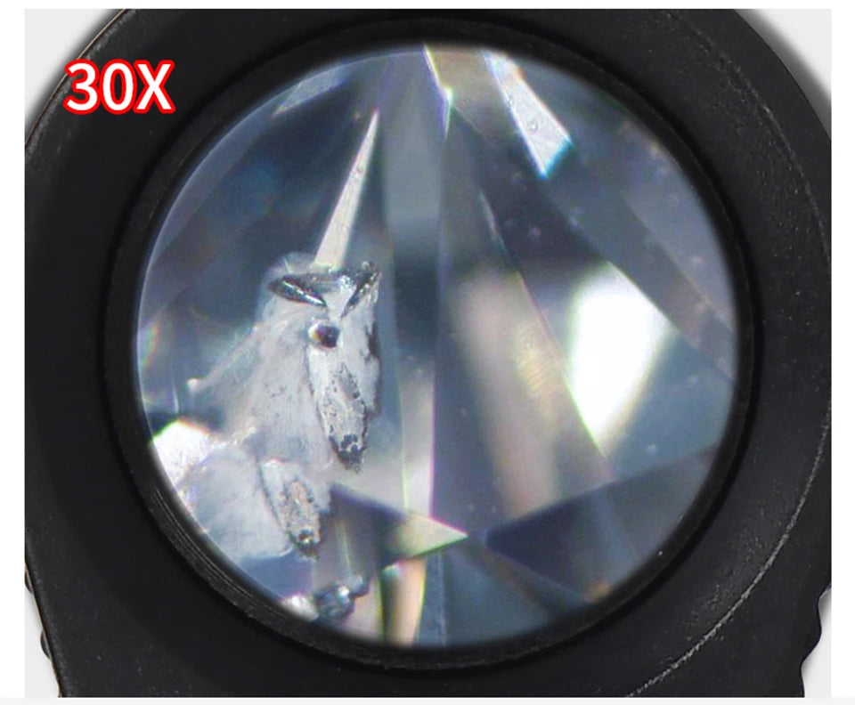 CowLost | 10x-20x-30x-40x-magnifier-loupe-with-dual-light-white-uv-led-illuminated-magnifier-jewelry-diamond-gemstone-eye-glass-for-repair |20