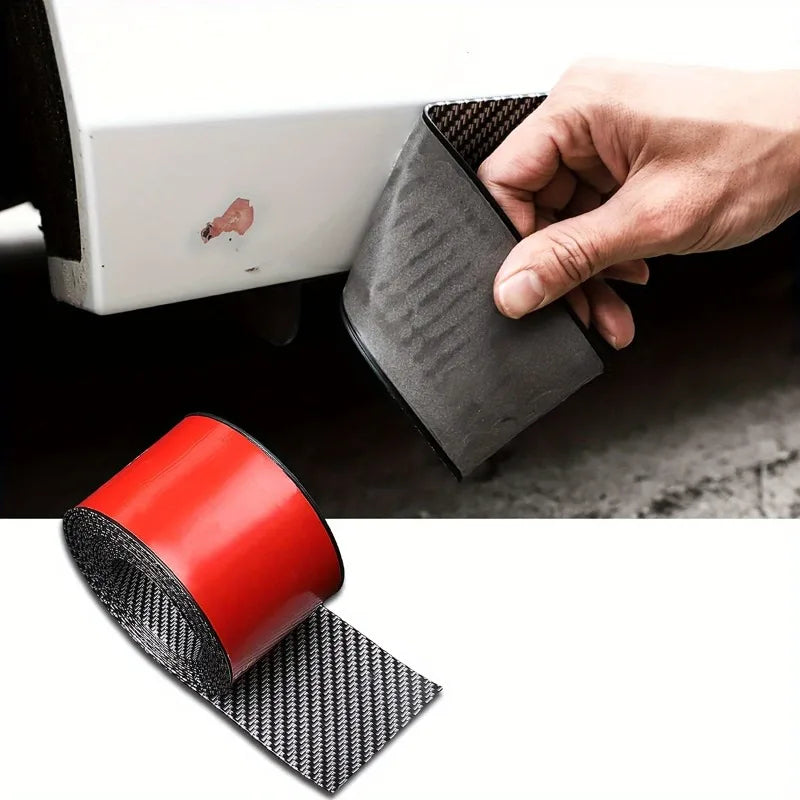 CowLost | vehicle-parts-accessories-3x100cm-universal-carbon-fiber-pattern-car-side-skirts-protector |9