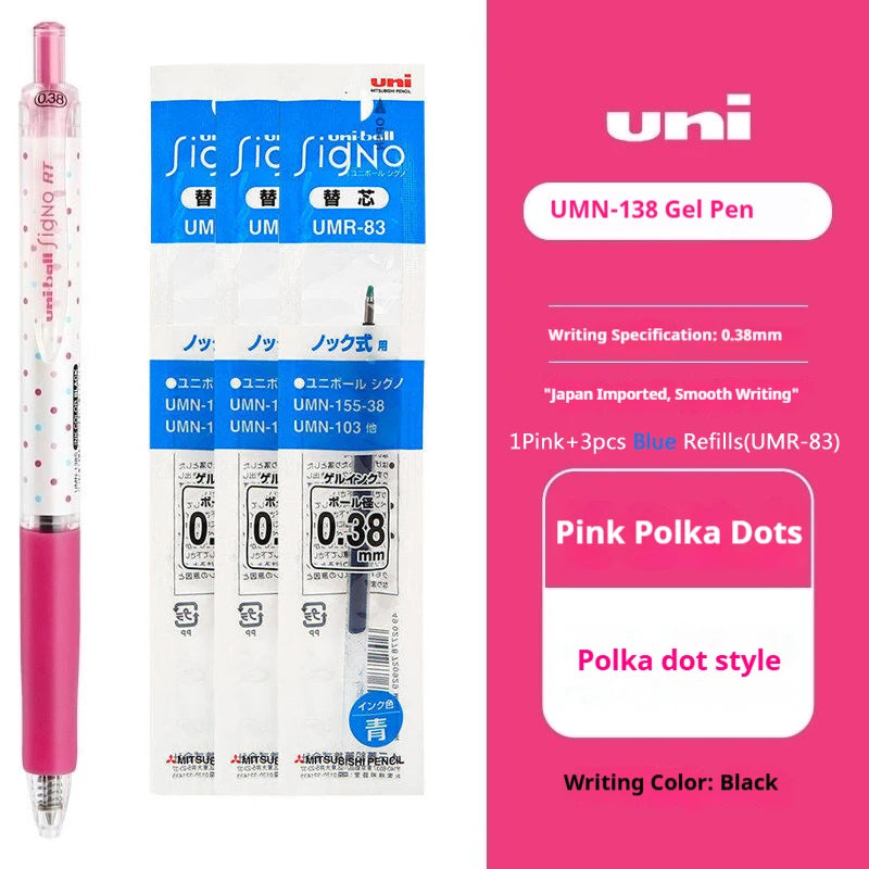 CowLost | product_id-uni-ball-signo-umn-138s-limited-polka-dot-gel-pen-0-38mm-retractable-fine-point-assorted-colors |24
