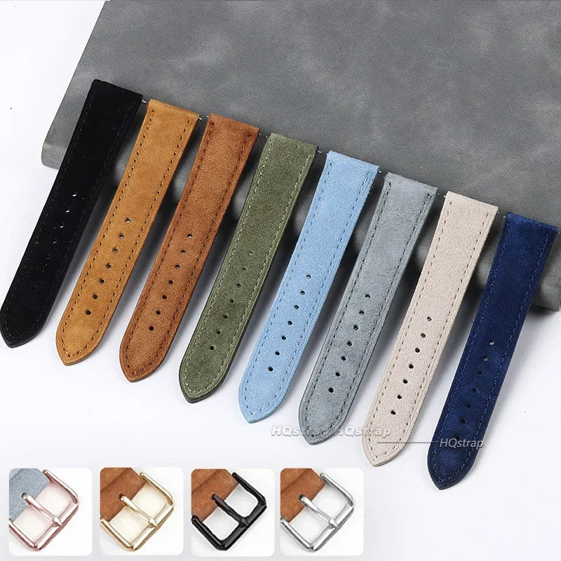 CowLost | product_id-genuine-suede-leather-watchband-18-24mm-handmade-stitching-for-seiko-rolex |2