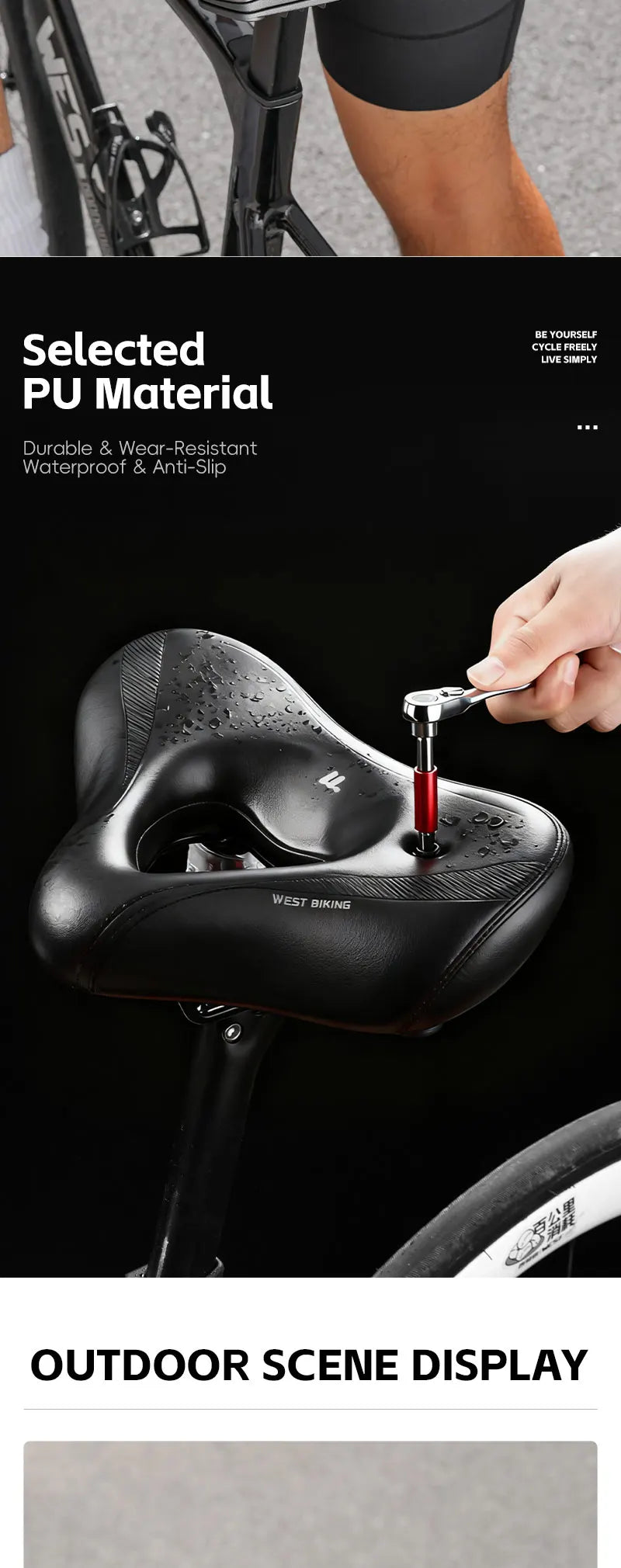 CowLost | west-biking-widen-bicycle-saddle-ergonomic-thick-comfortable-bike-saddle-shock-absorbtion-mtb-e-bike-cushion-bicycle-accessories |62