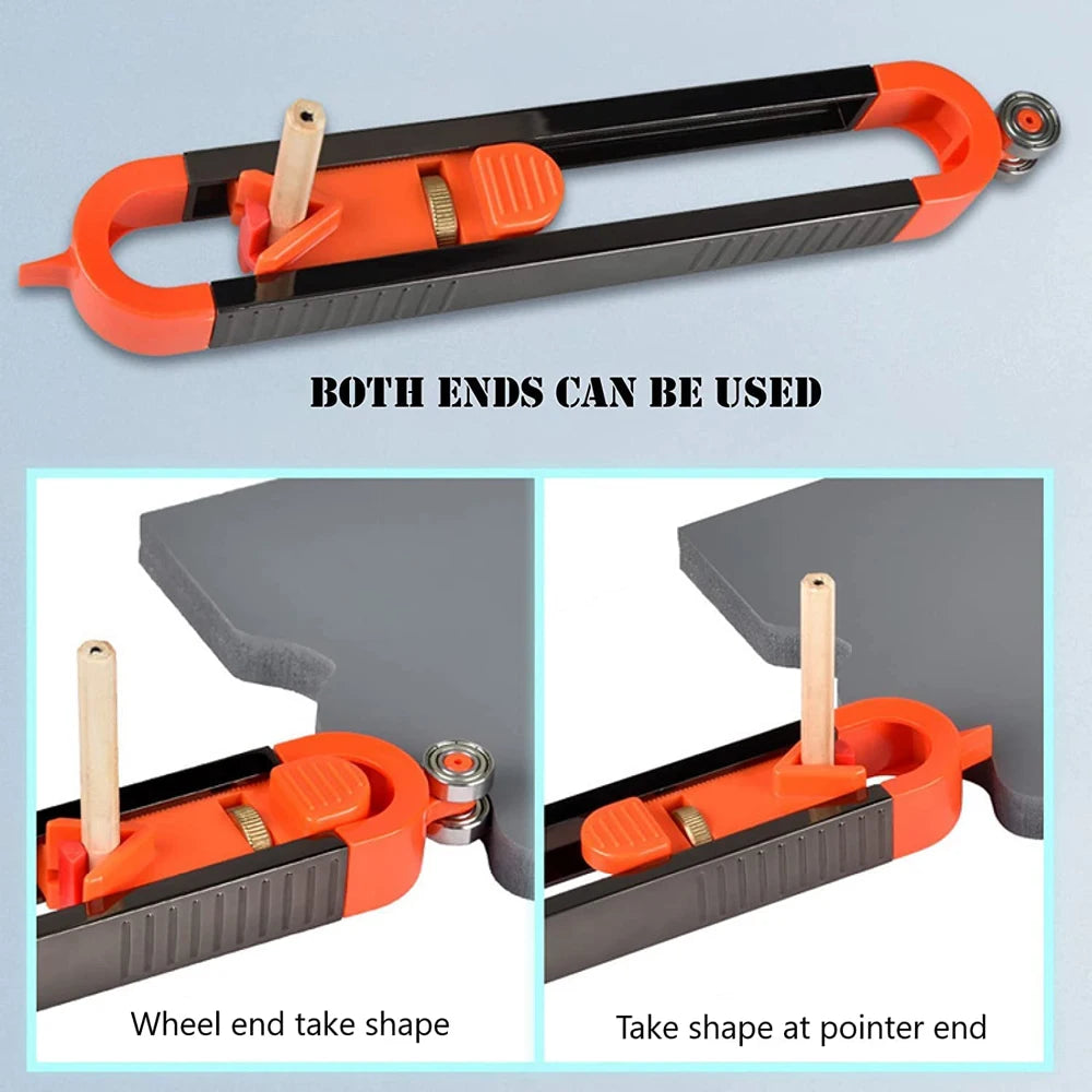 CowLost | profile-scribing-ruler-contour-gauge-with-lock-precise-scribe-tool-woodworking-edge-corner-measuring-profile-duplicator |9