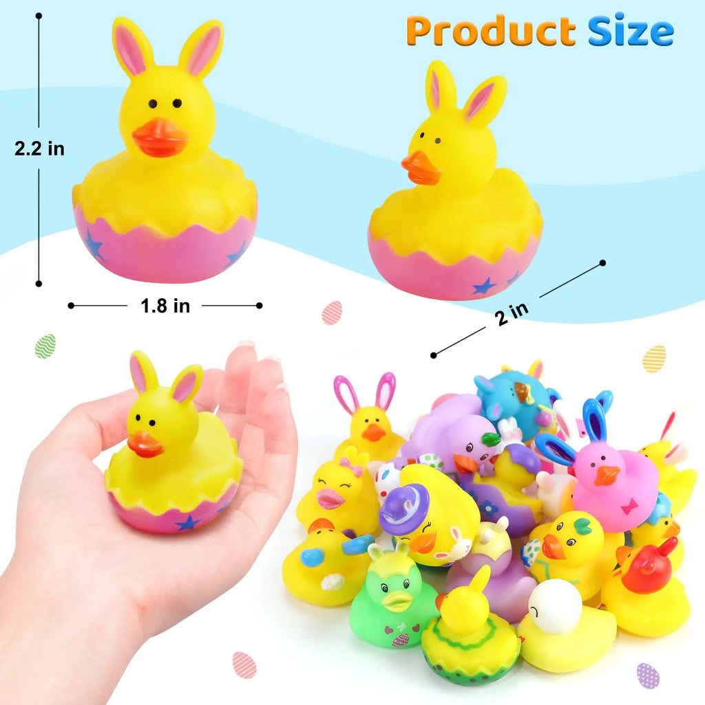CowLost | product_id-6-12-24pcs-mini-bunny-rubber-ducks-2-1-inch-easter-bath-toys-party-favors |2