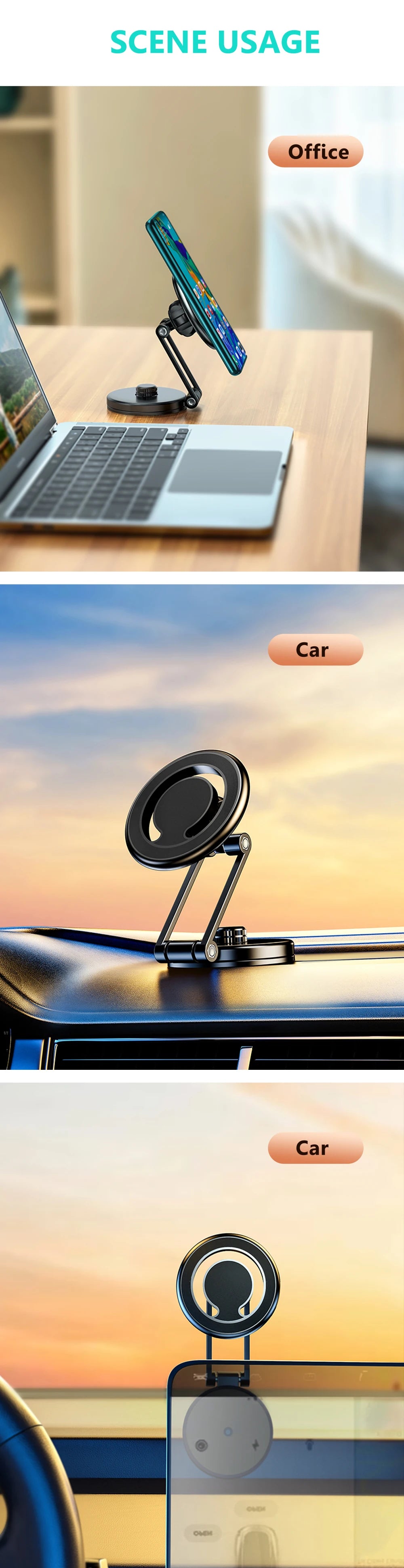 CowLost | product_id-magnetic-360-rotating-foldable-car-phone-holder-for-tesla-magsafe-iphone-14-13-12 |17