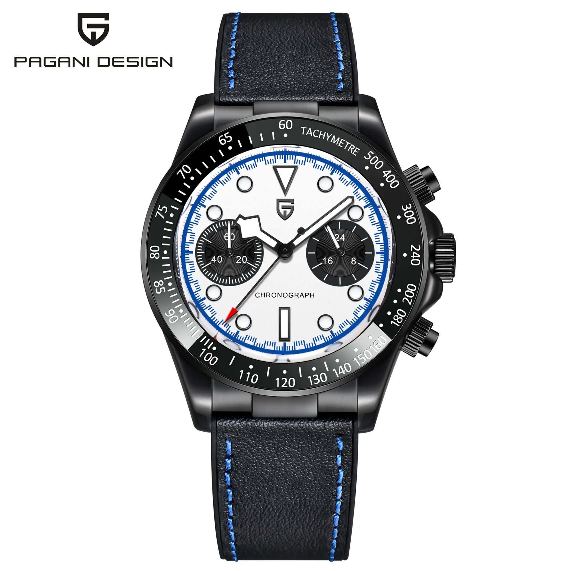 CowLost | pagani-design-2025-new-all-black-bb-panda-chronograph-luxury-quartz-watch |2
