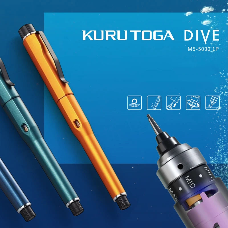 CowLost | product_id-uni-m5-5000-kurutoga-dive-0-5mm-hb-self-rotating-mechanical-pencil-black |6