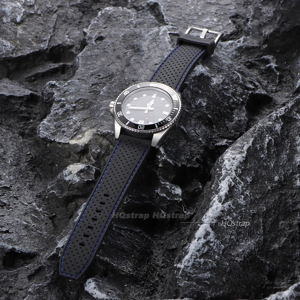 Breathable Silicone 20mm 22mm Sports Watchband for Seiko SmartWatch Waterproof Wrist Strap