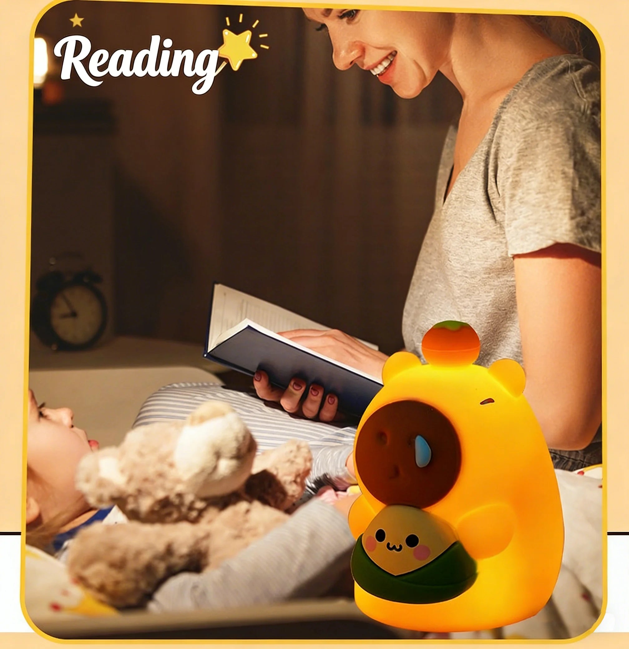 CowLost | cute-pear-night-light-7-color-dimmable-touch-controlled-night-light-silicone-stress-reducing-pat-duck-lamp-usb-rechargeable-1 |15