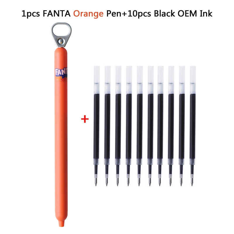 CowLost | product_id-kaco-fanta-collab-sprint-pop-up-0-5mm-black-gel-pen-side-knock-smooth-writing-stationery |20
