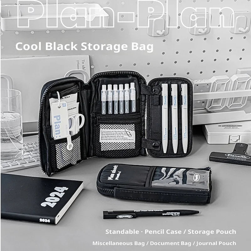 CowLost | product_id-planwith-multi-purpose-standing-pencil-bag-with-detachable-3-layer-desktop-organizer-for-school-work |5