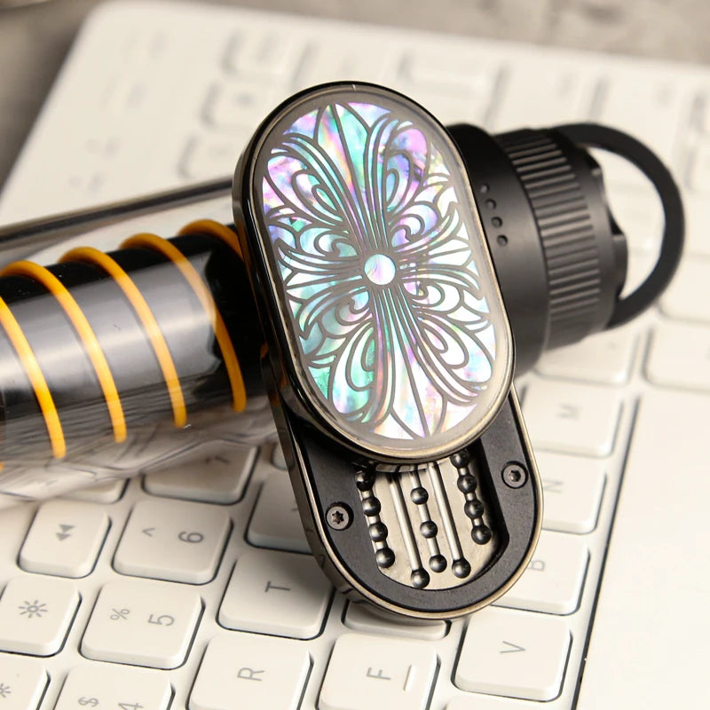 CowLost | edc-mother-of-pearl-inlay-edc-stress-relief-toy-crystal-sealed-metal-fingertip-decompression-toy-fidget-toy-adults-gifts |6