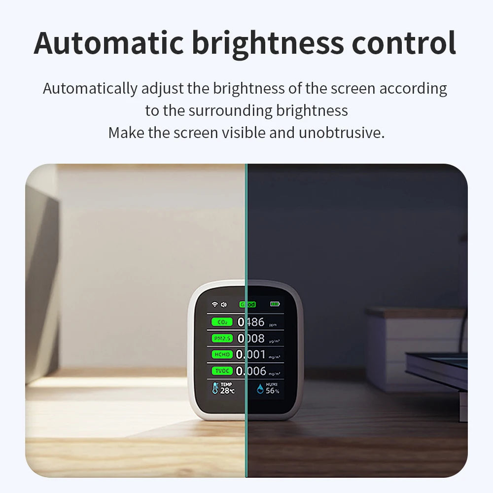 Portable WIFI Air Quality Tester with APP Control PM2.5 CO2 Temperature Humidity Meter