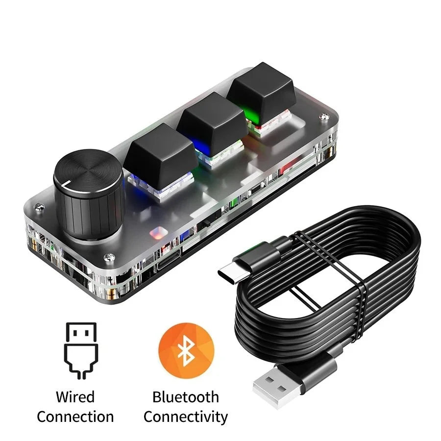 CowLost | product_id-2-4g-bluetooth-mini-mechanical-keyboard-3-key-with-macro-knob-hot-plug |17