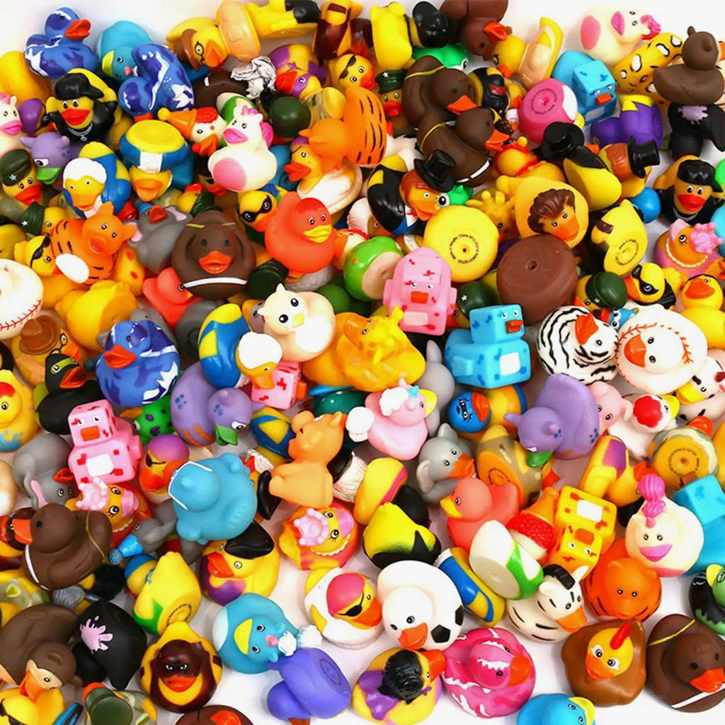 CowLost | product_id-5-100pcs-bulk-rubber-duck-floater-for-jeep-ducking-party-favors-toy-assortment |1