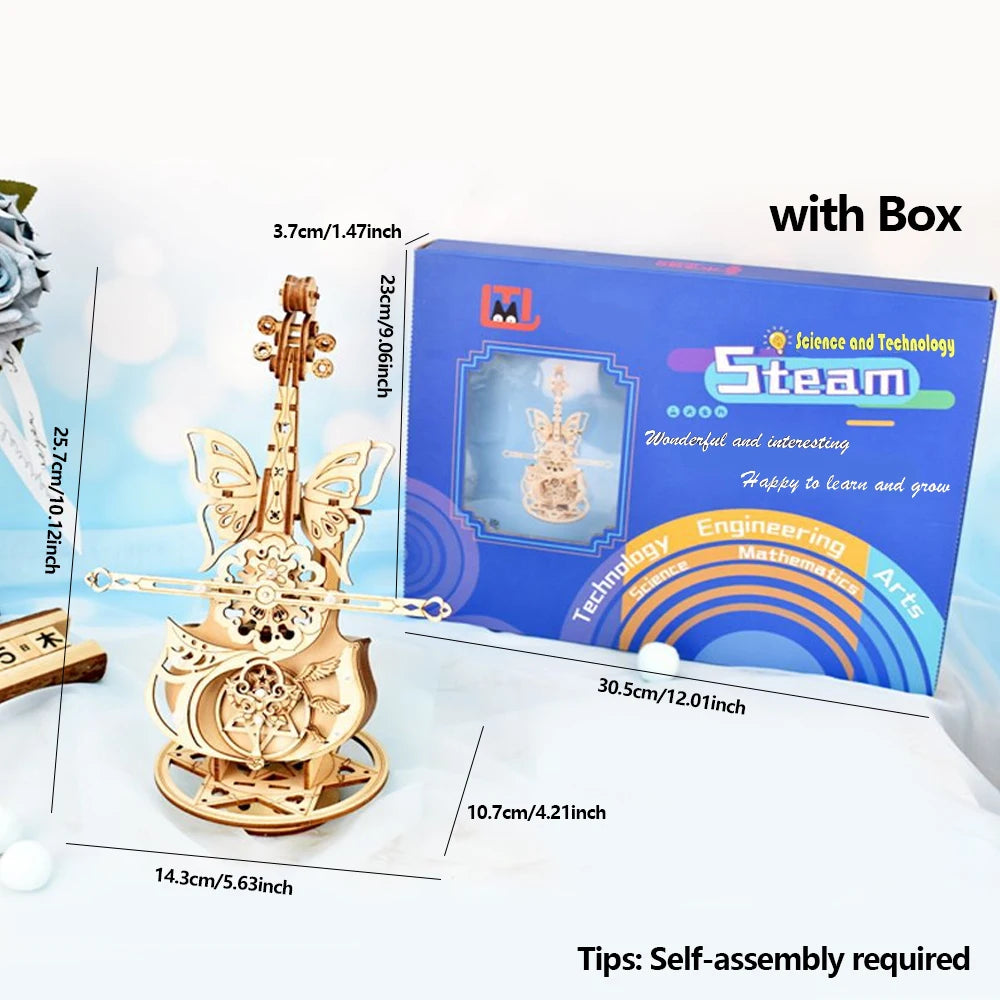 CowLost | 3d-puzzle-wooden-cello-model-diy-assembly-violin-music-box-building-kits-home-living-room-decor-crafts-gift-for-adults-kids |6
