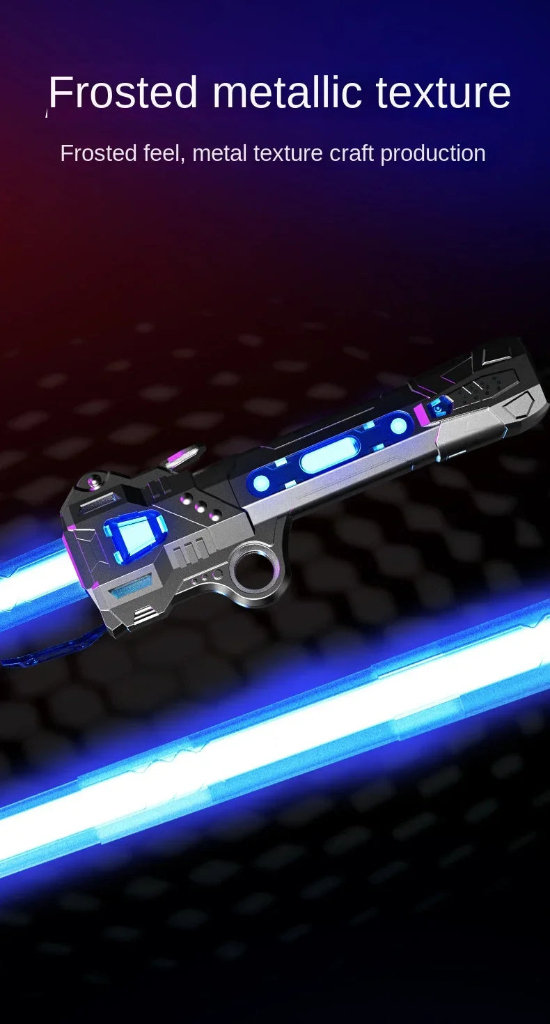 Children's Colorful Telescopic Glowing Music Laser Sword 2-in-1 Rotating Light Toy