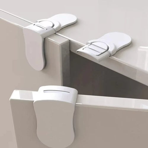 CowLost | 4pcs-multi-functional-cabinet-door-lock-anti-pinching-hand-refrigerator-lock |2