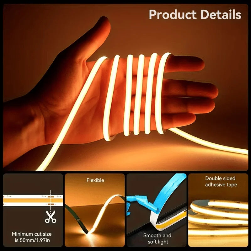 CowLost | dimmer-switches-product_id-cob-led-light-strip-with-gesture-sensor-dimmer-for-living-room-bedroom-cupboard-lighting |3