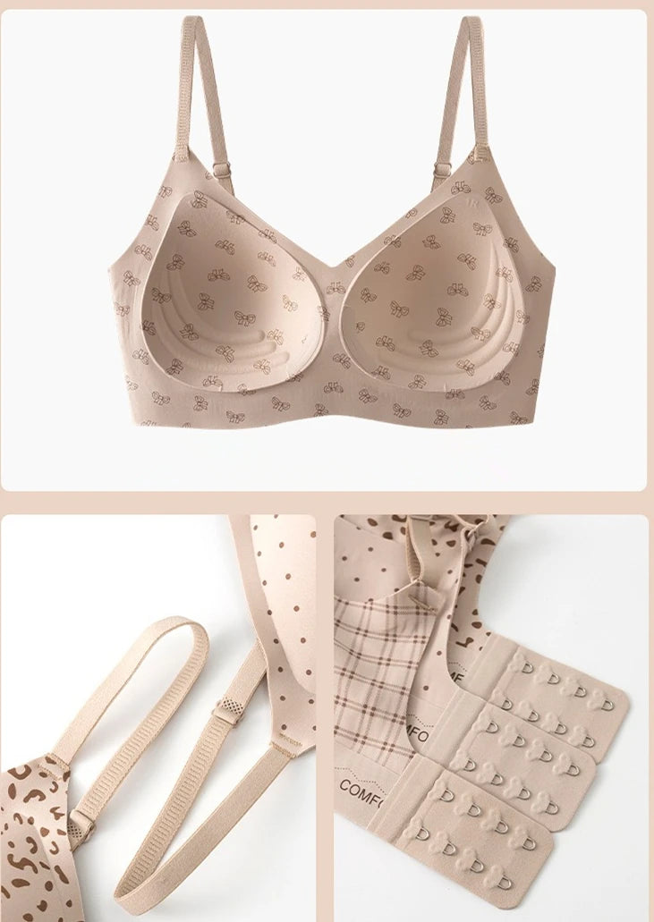 CowLost | product_id-leopard-print-wireless-push-up-bra-with-stylish-back-for-women |6