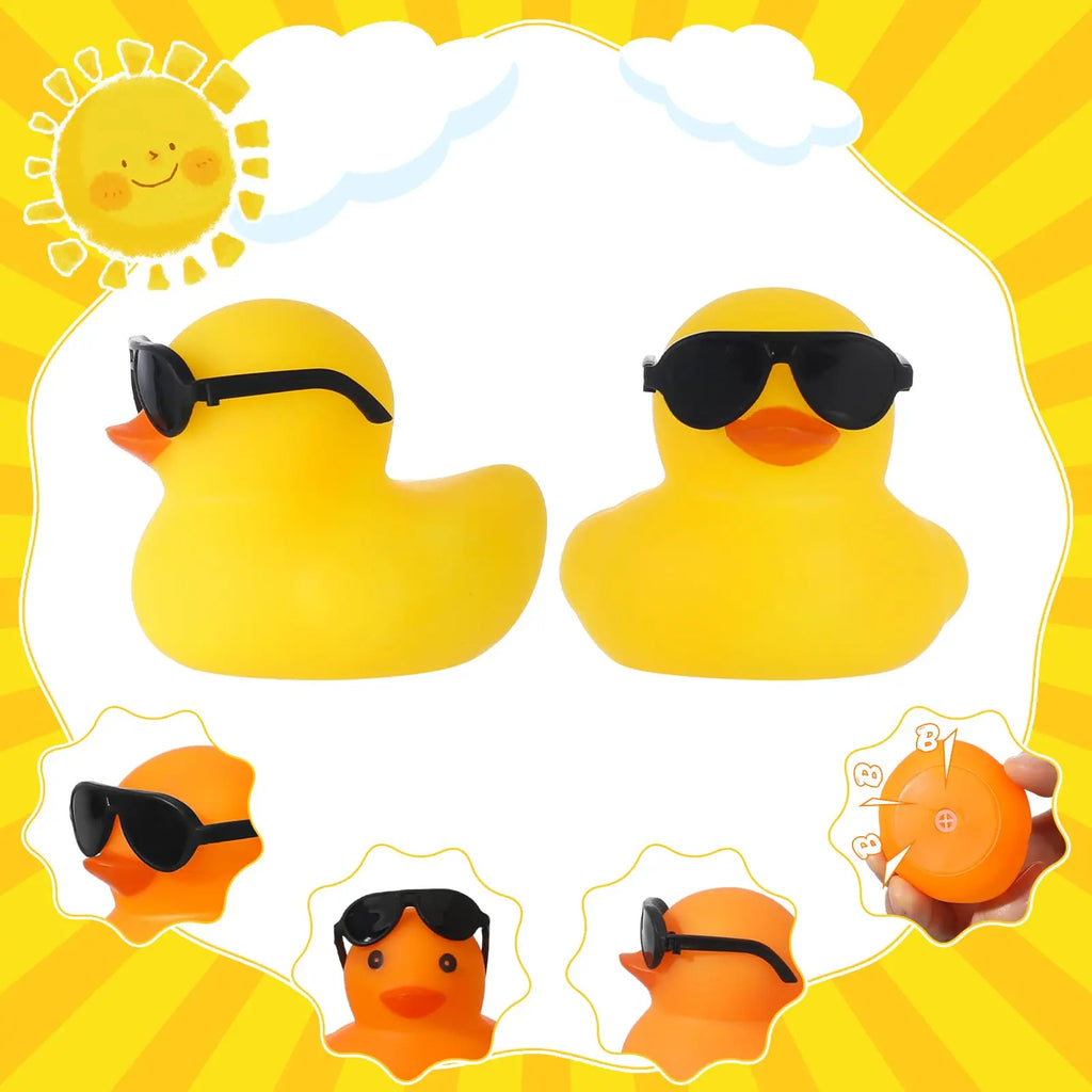 CowLost | product_id-6-12-24-48pcs-mini-rubber-duck-bath-toys-squeak-and-float-for-toddlers-boys-girls |2