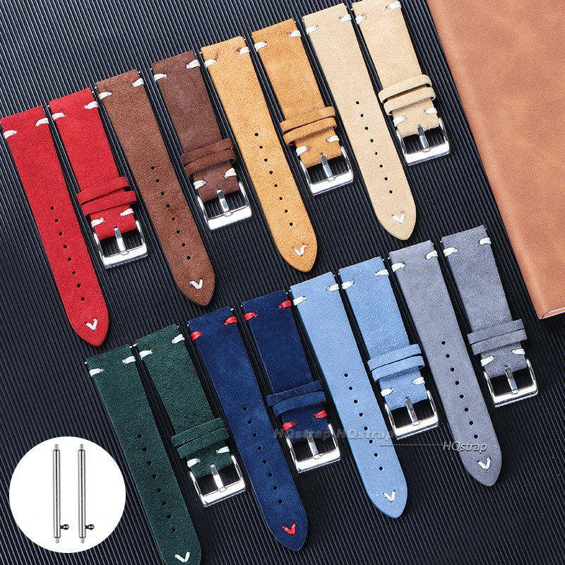 CowLost | product_id-handmade-genuine-soft-suede-leather-watchband-18mm-22mm-for-rolex-seiko-vintage |2