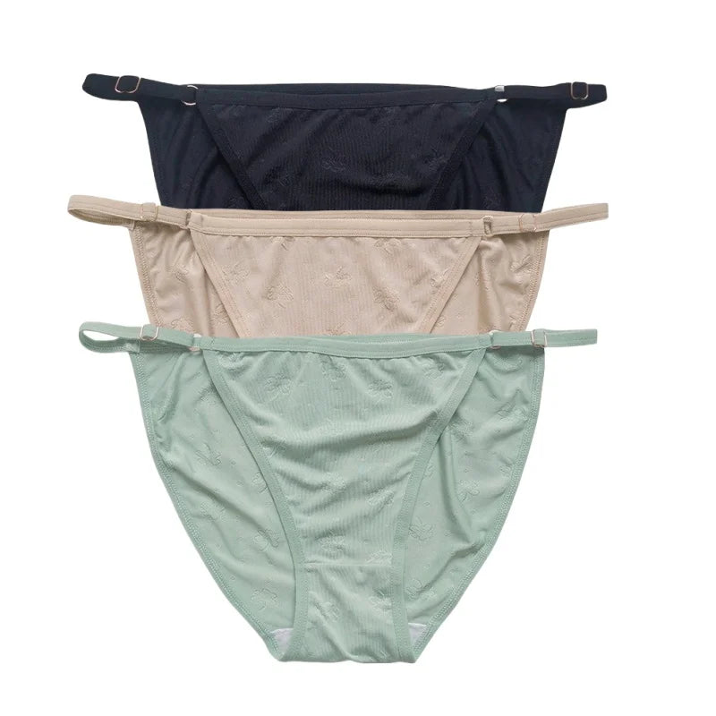 CowLost | product_id-3pcs-women-s-low-rise-ice-silk-brazilian-briefs-s-xl-solid-colors |19