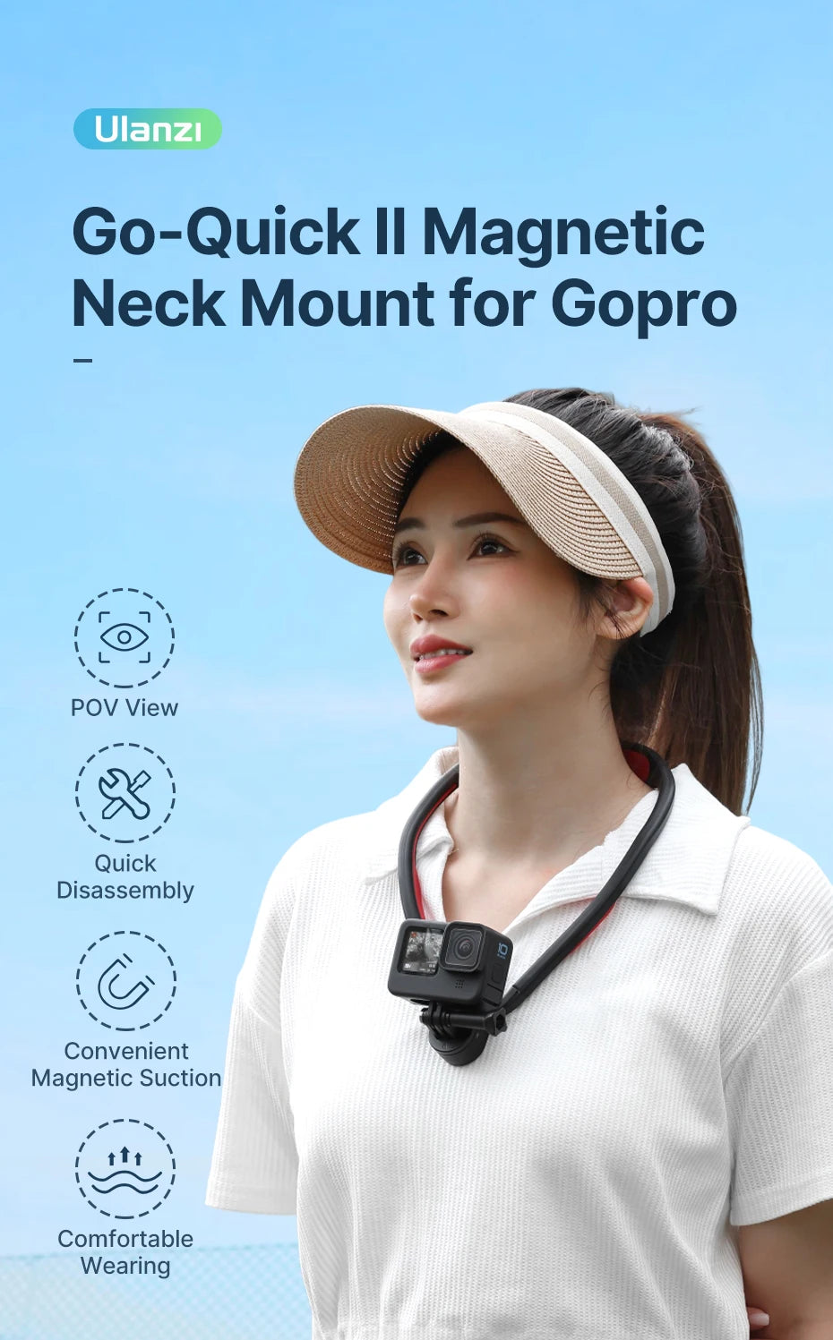 CowLost | ulanzi-go-quick-ii-magnetic-neck-holder-mount-for-gopro-hero-12-11-10-9-8-7-6-5-insta360-dji-osmo-action-camera-accessorie |6