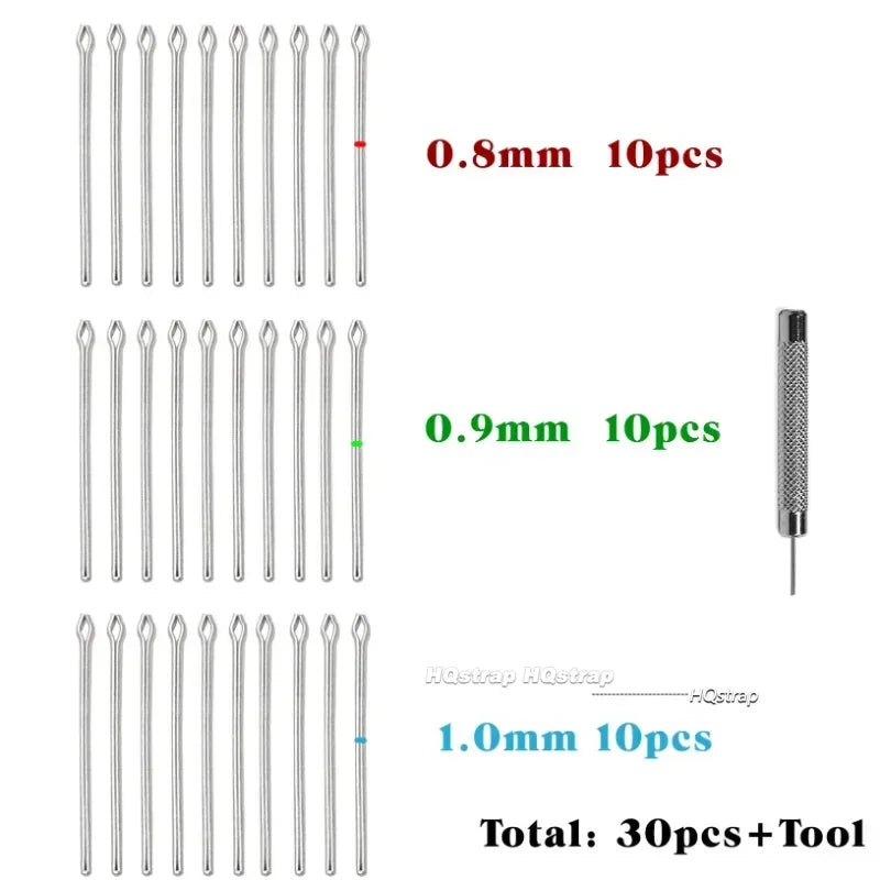 CowLost | product_id-30pcs-stainless-steel-watchband-link-pins-split-bars-0-8-1-0mm-for-8-26mm-bracelets |11