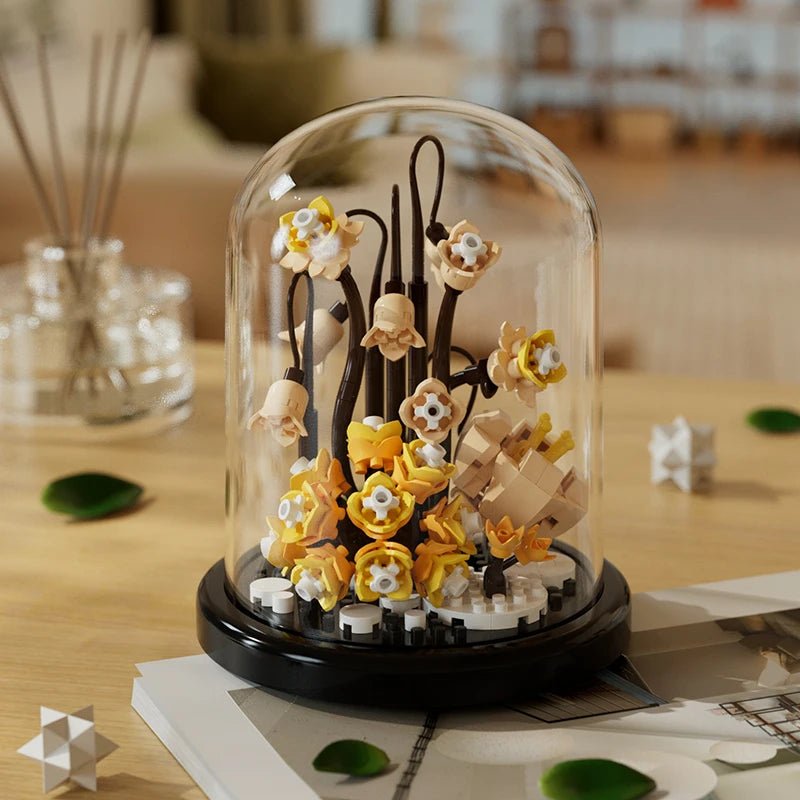 CowLost | product_id-micro-particle-building-block-sunflower-bouquet-diy-puzzle-toy-desktop-decoration |25