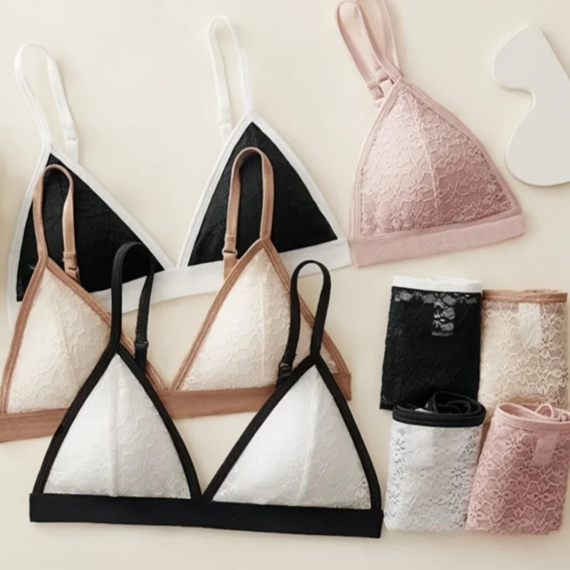 CowLost | product_id-women-s-french-lace-wire-free-push-up-bra-low-rise-panty-set |4