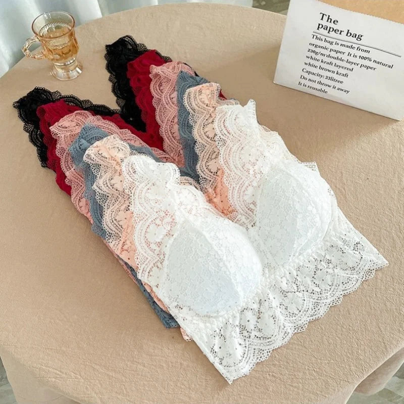 CowLost | product_id-women-s-lace-wire-free-padded-deep-v-neck-bralette-tank-top |1