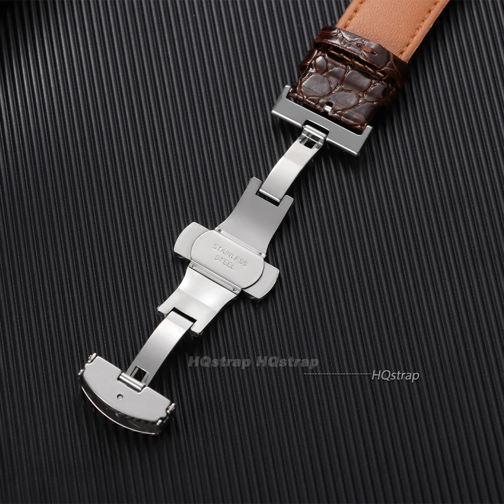 CowLost | product_id-crocodile-pattern-leather-watch-bands-with-pin-butterfly-buckle-12-24mm-unisex-strap |14