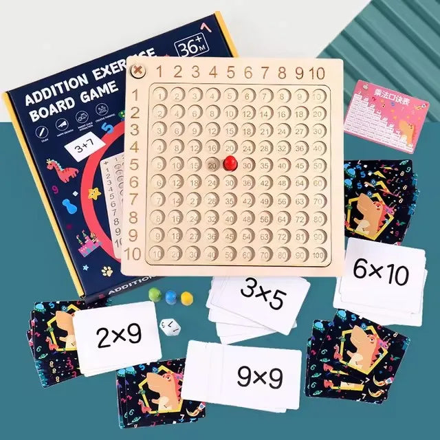 CowLost | fencing-barriers-montessori-kids-99-multiplication-board-game-educational-math-toy |10