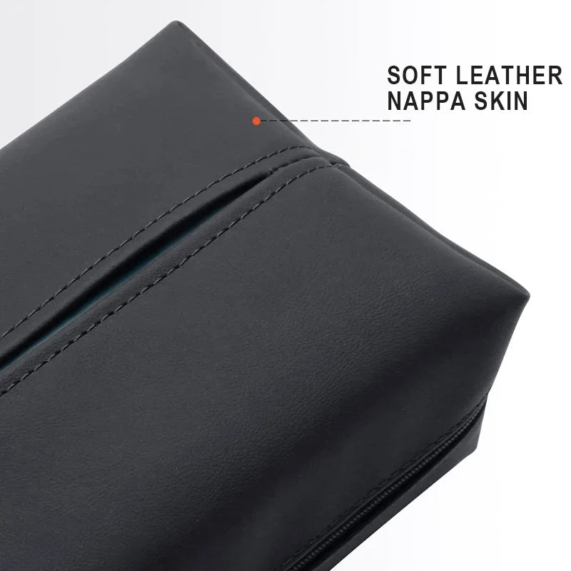 CowLost | paper-towel-holders-product_id-nappa-leather-car-tissue-box-holder-for-sun-visor-seat-back-and-armrest-organizer |3