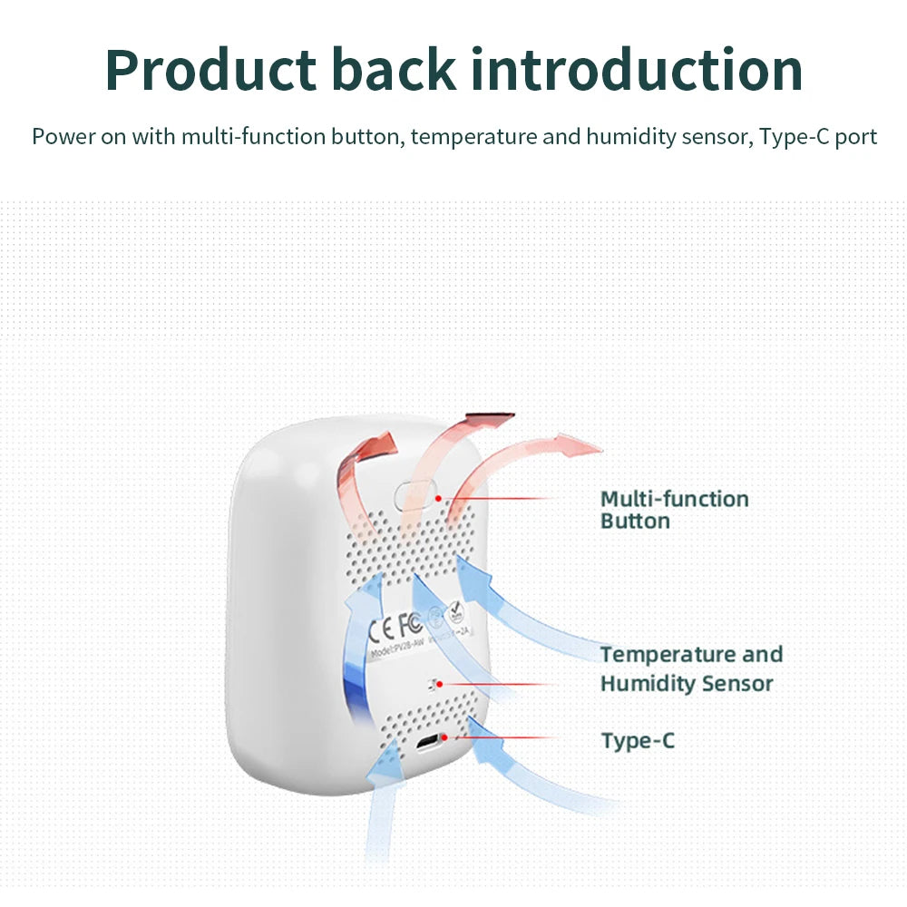 Portable WIFI Air Quality Tester with APP Control PM2.5 CO2 Temperature Humidity Meter