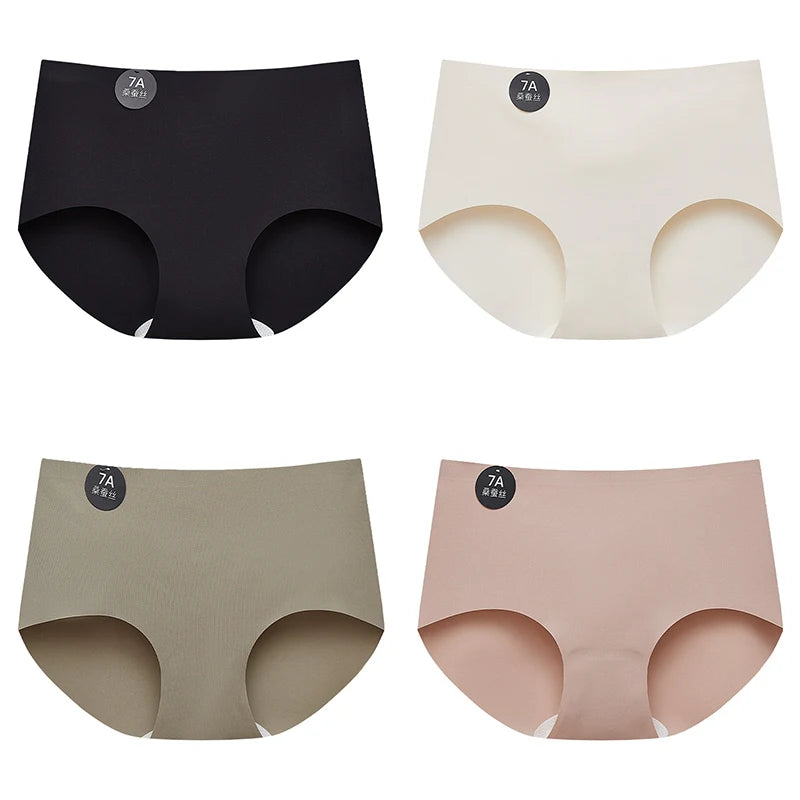 CowLost | product_id-falllsweet-4pcs-womens-seamless-ice-silk-soft-thin-briefs |9