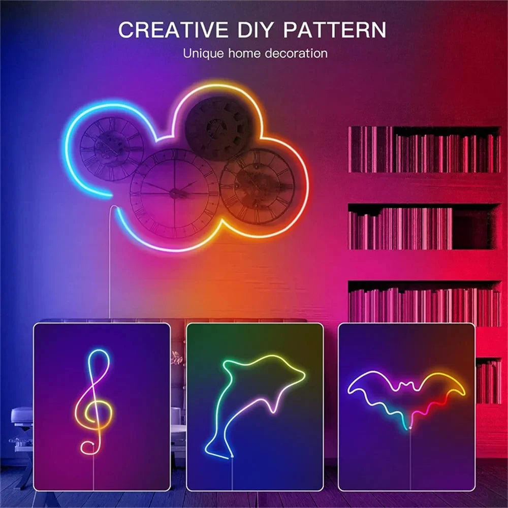 CowLost | light-ropes-strings-product_id-rgbic-neon-led-strip-light-5v-usb-bluetooth-music-sync-waterproof-tape-for-gaming-room-party-decoration |3