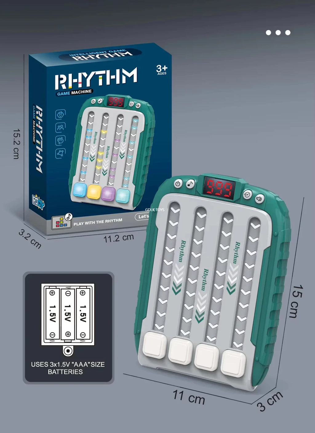 Music Rhythm Challenge Game Toy for Kids and Adults Decompress Light Press Puzzle