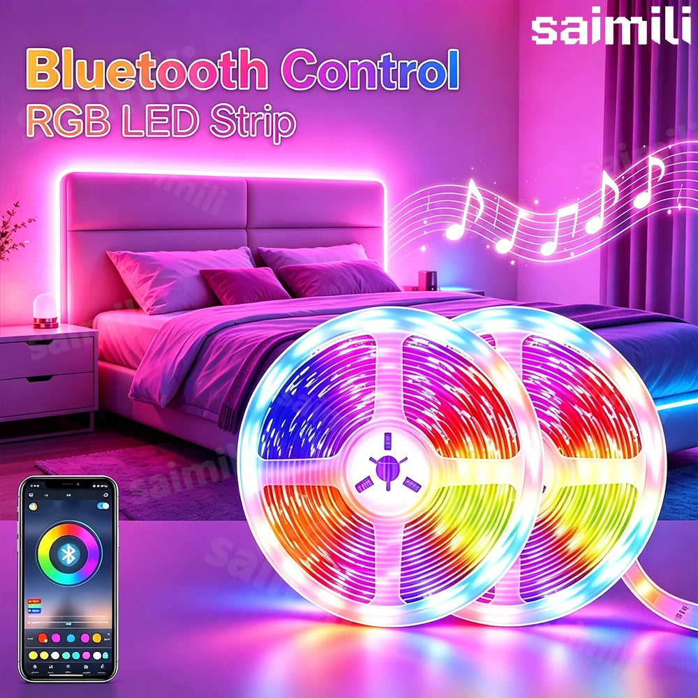 CowLost | light-ropes-strings-product_id-usb-rgb-led-strip-light-bluetooth-app-control-flexible-tv-background-party-decor |1