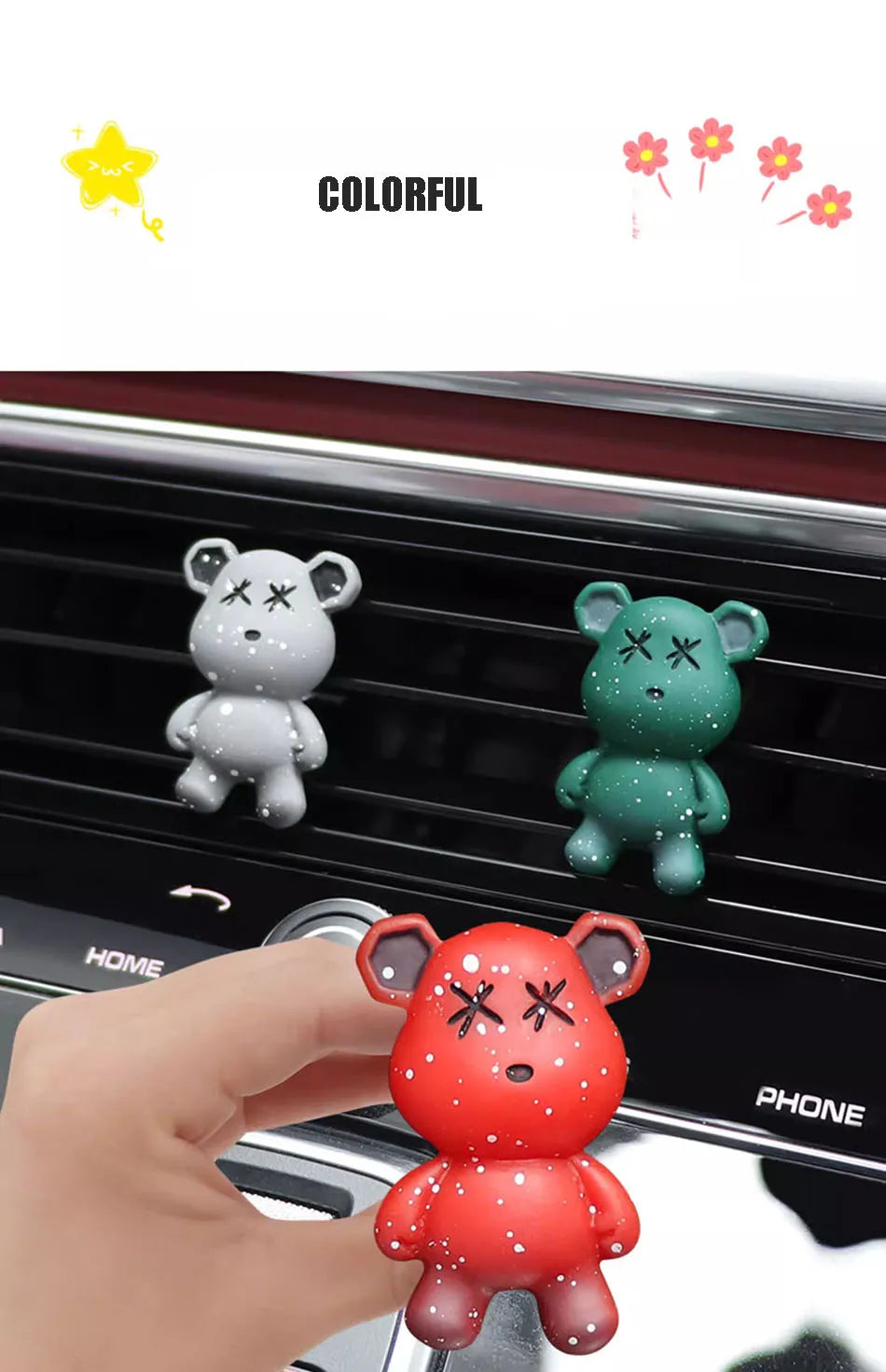 CowLost | product_id-bear-car-air-freshener-vent-clip-ocean-scent-aromatherapy-decoration |13