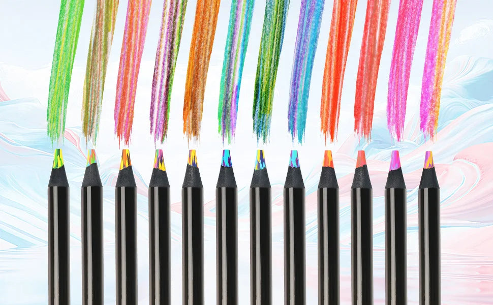 CowLost | rainbow-color-pencils-for-kids-concentric-gradient-crayons |12