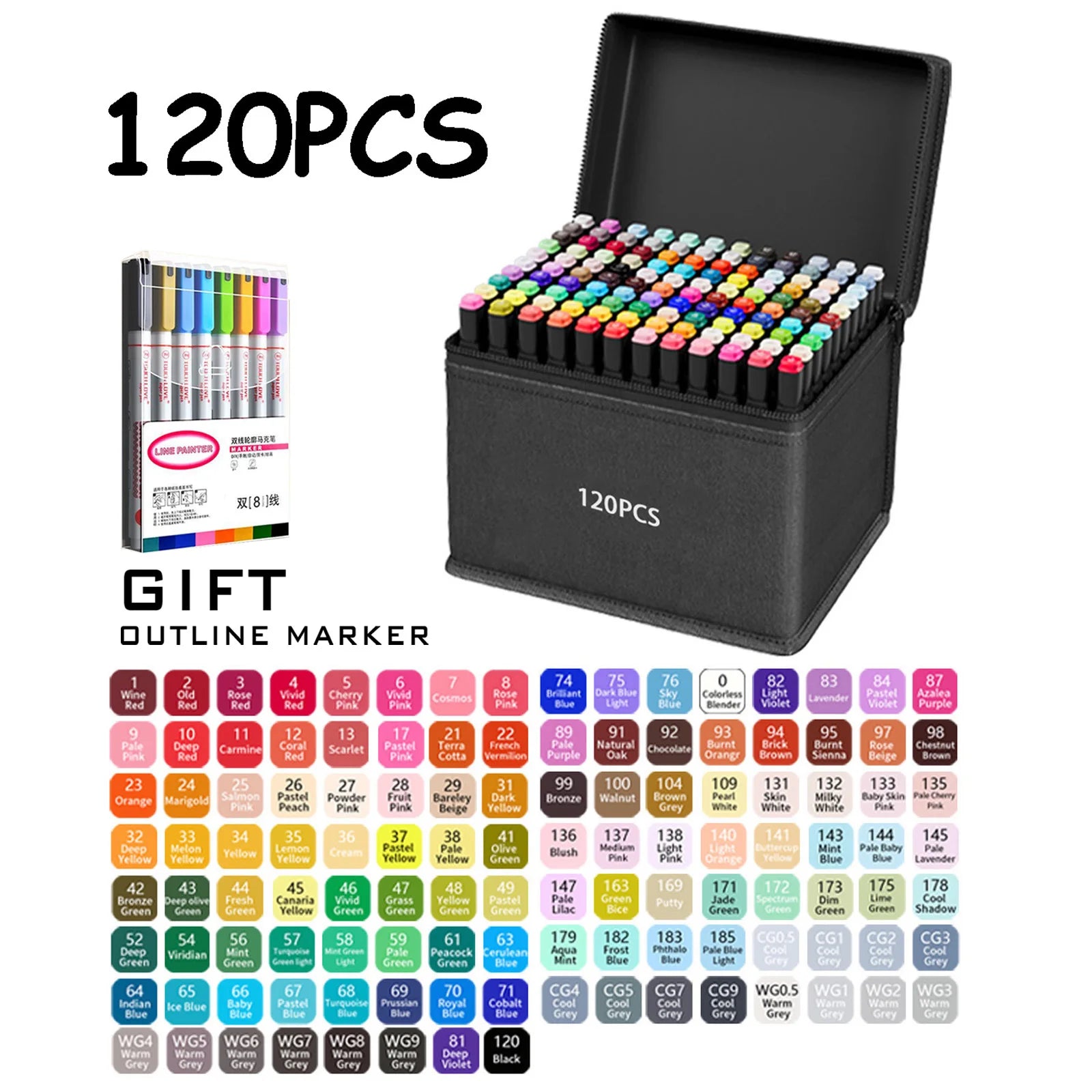 CowLost | product_id-120-color-double-tip-permanent-art-marker-set-for-drawing-design |13