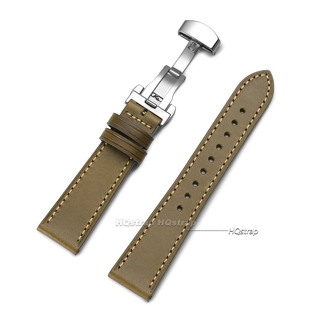 CowLost | bracelets-product_id-calfskin-leather-watch-band-20mm-22mm-with-stainless-steel-buckle-black-brown-green-light-brown |10