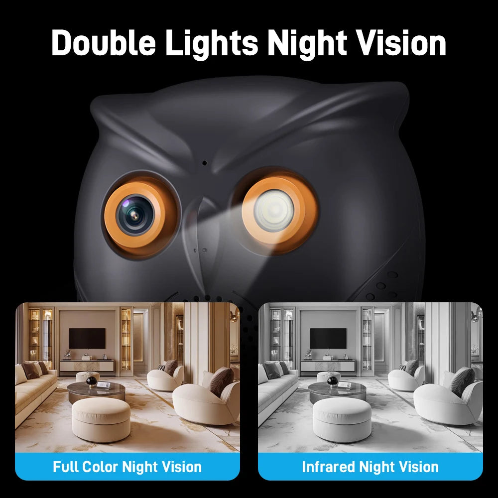 CowLost | product_id-vesafe-icsee-5mp-hd-indoor-wifi-security-camera-owl-shape-with-night-vision-and-human-detection |5