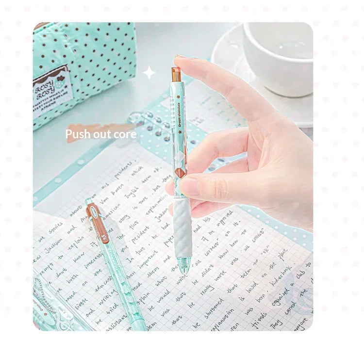 CowLost | product_id-2026-rosyposy-0-5mm-retractable-gel-pen-aesthetic-strawberry-music-notes-design-quick-dry-for-office-exam |11