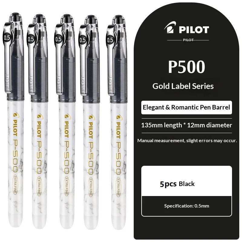 CowLost | product_id-pilot-p500-gold-series-0-5mm-gel-pen-6-colors-anti-smudge-marble-design-ideal-for-students-exams |46